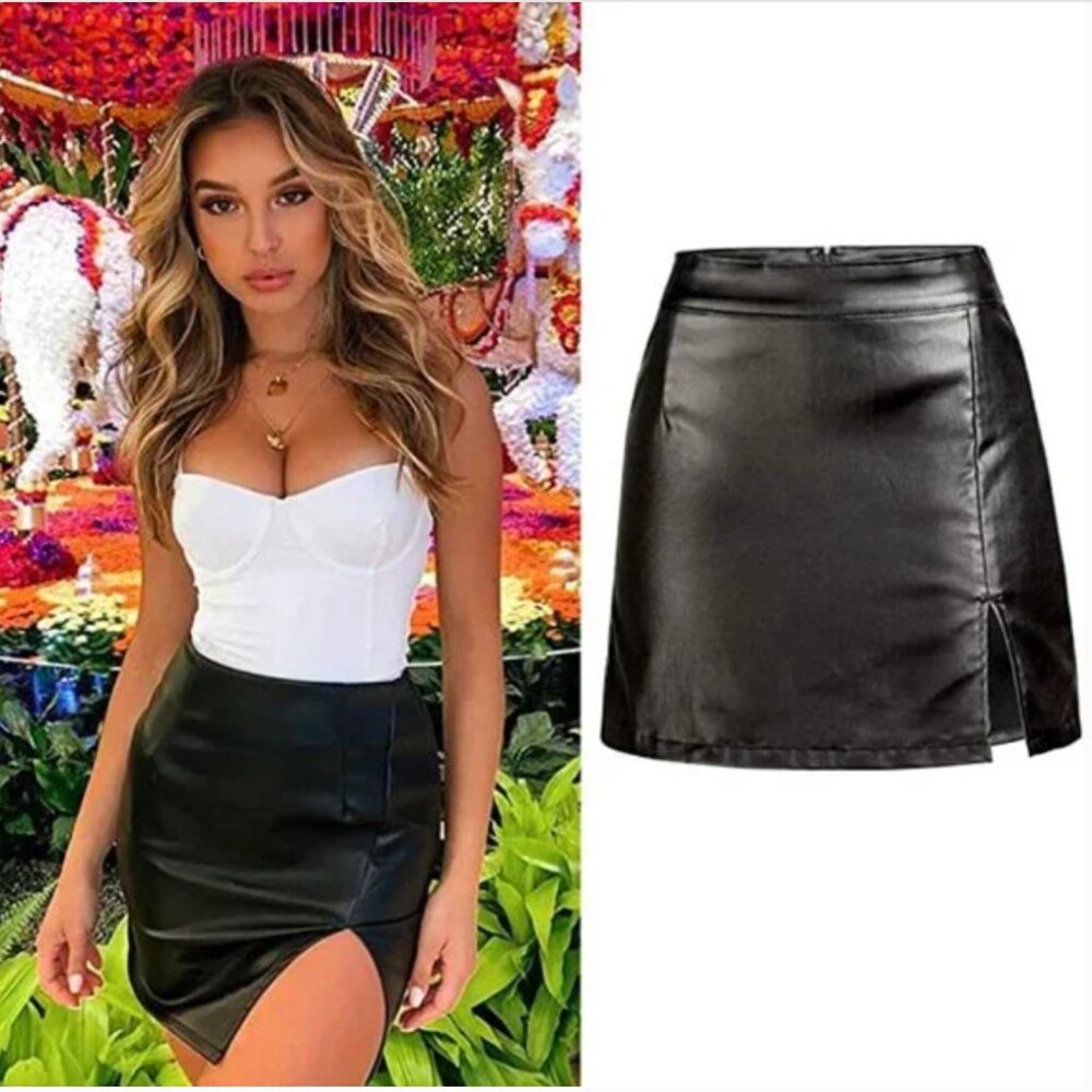 Vegan Leather Mini Skirt